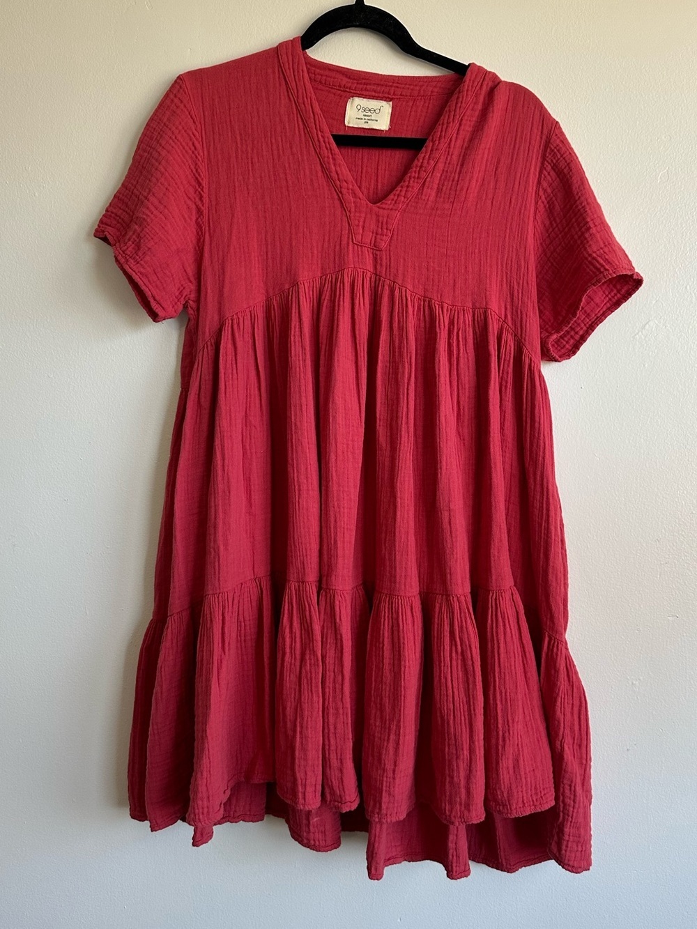 9Seed Resort Mini V-Neck Dress Guaze Cotton